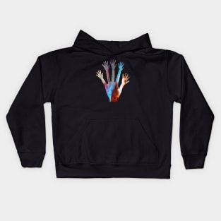 Abstract Silhouette - Hands Kids Hoodie